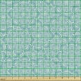 thumbnail image 2 of Ambesonne Flower Fabric by the Yard Upholstery, Ethnic Lotus Flora Artwork, 10 Yards, Pale Turquoise Pale Blue, 2 of 5