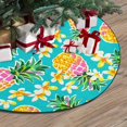 thumbnail image 3 of FMSHPON Cute Pineapples Xmas Christmas Tree Skirt Stand Mat for Holiday Party Decoration Indoor Outdoor 48 inches, 3 of 3
