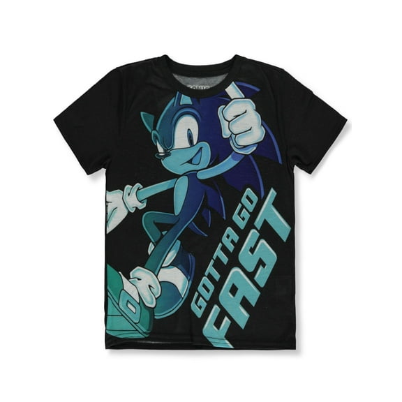 Sonic The Hedgehog Boys' Fast T-Shirt Color: black Size: 8