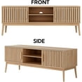 thumbnail image 5 of BENESKY Boho TV Stand up to 50", Farmhouse Television Console Table Entertainment Center with 2 Storage Cabinets and Shelves, for Living Room, Bedroom, Natural, 5 of 6