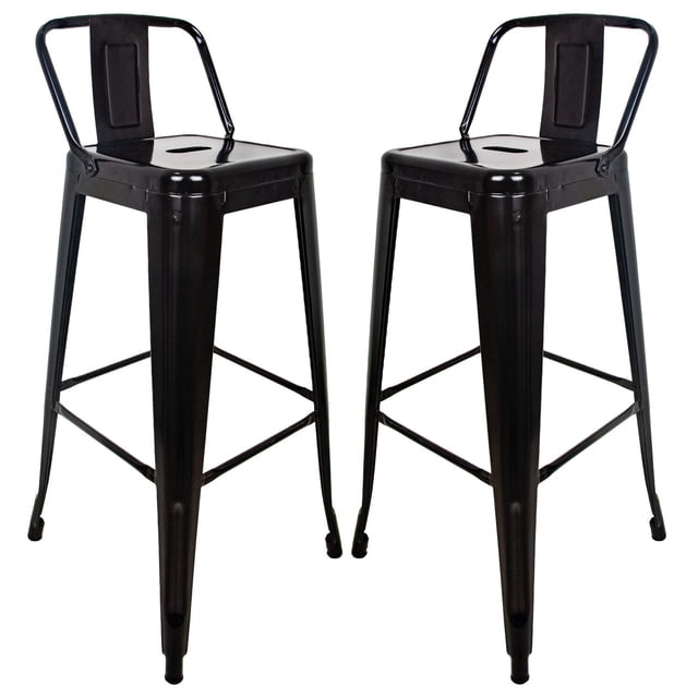 Silla Tolix Acero Metalica Con Descansabrazos negro Estandandar