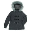 Limited Too Girls' Knit Fleece Peacoat Jacket (Heather Gray, Large)