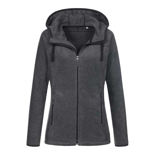 Stedman - Chaqueta polar modelo Active Power para mujer (Gris Antracita Jaspeado)