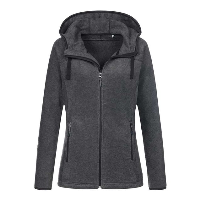 Stedman - Chaqueta polar modelo Active Power para mujer (Gris Antracita Jaspeado)