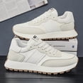 thumbnail image 3 of Men's Retro White Platform Sneakers - Non Slip Casual Walking Shoes for Men, 3 of 10