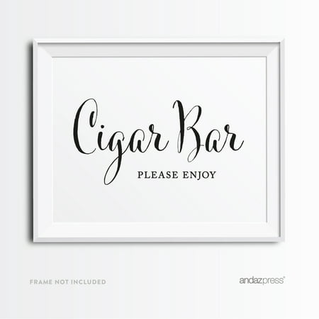 Cigar Bar Formal Black & White Wedding Party