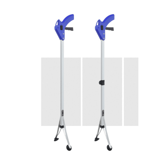 Grabber Reacher Suction Cup Grip Tool- Long 32 Inch Foldable Strong Heavy Duty Aluminum Pick Up Stick - Lightweight Trash Litter Picker Claw Extended Grabber Assist for Elderly
