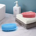 thumbnail image 6 of 2-in-1 shower shampoo brush, shower silicone body scrub, exfoliating body brush, high-quality silicone loofah, scalp massag (Sky Blue), 6 of 7