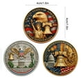 thumbnail image 7 of WKSCLPAI 250th Anniversary Commemorative Keepsake Collection Ornaments, USA Double-Sided Print Challenge Keepsake Decorations, Collectible Gift for Patriotism Man, 1.6Inch(3PCS-A&B&C), 7 of 7