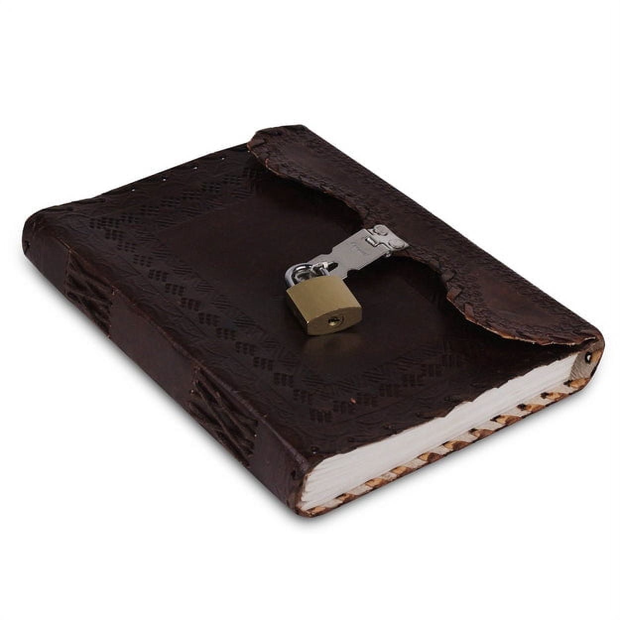 Leather Journal Paper with Lock and Keys Handmade Leather Journal/Writing Notebook Diary/Bound Daily Notepad for Men & Women, Writing pad Gift for Artist, Sketch