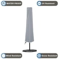 thumbnail image 3 of Patio Umbrella / Parasol Cover 18 Oz Waterproof - 100% UV & Weather Resistant - Heavy Duty Umbrella Cover with Air Pockets and Drawstring for Snug fit (Gray), 3 of 9
