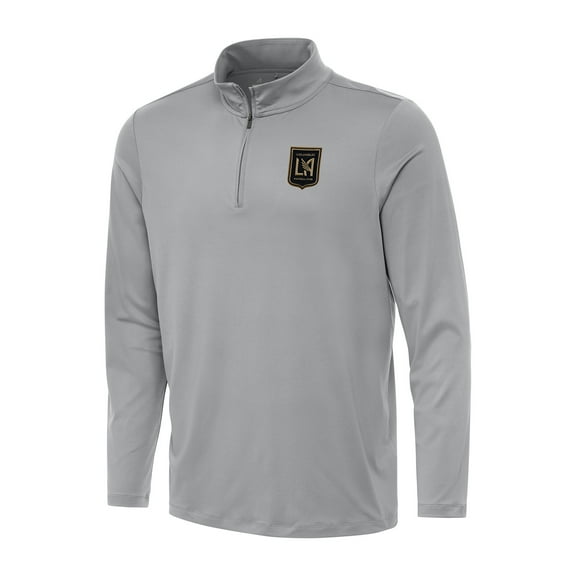 Men's Antigua Gray LAFC Reprocess Quarter-Zip Top