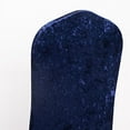 thumbnail image 6 of BalsaCircle Navy Blue Fitted Spandex Crushed Velvet Stretchable Banquet Chair Cover Party Events Home, 6 of 8