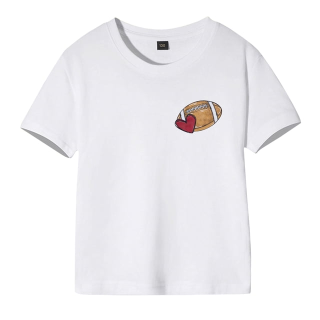 Gibobby Blusa Termica Niñas Camisetas con estampado de de Rugby de manga corta para niños y niñas, ropa de moda (Blanco, 7-8 Años)