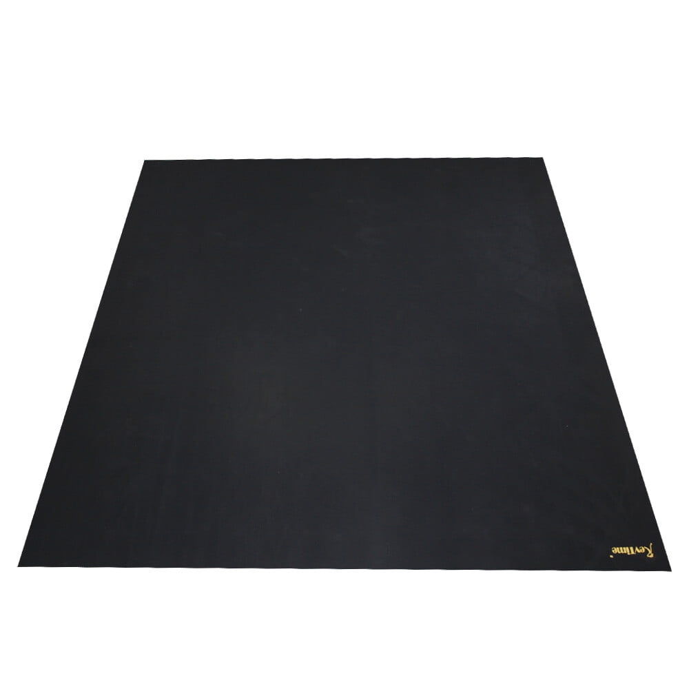RevTime Extra Large Exercise Mat 8 x 6 Feet (96"x 72"x1/4") Durable Home Workout Mat, Black