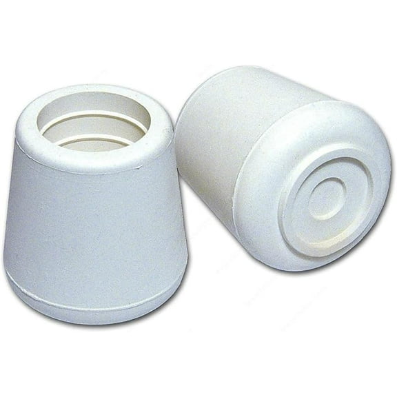 Rubber Leg Tip - (4 pieces) 3/4", White