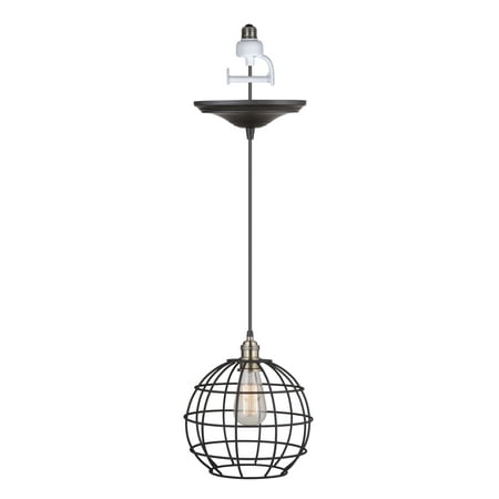 Cage Brass Globe Pendant Light instant pendant recessed light conversion kit brushed bronze and brass globe cage shade walmart com