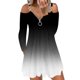 thumbnail image 4 of Vestidos Para Mujer Vestido Floral Trendy V Neck Zipper Tirantes Impreso Vestido de Manga Larga Odeerbi ODB183310, 4 of 5