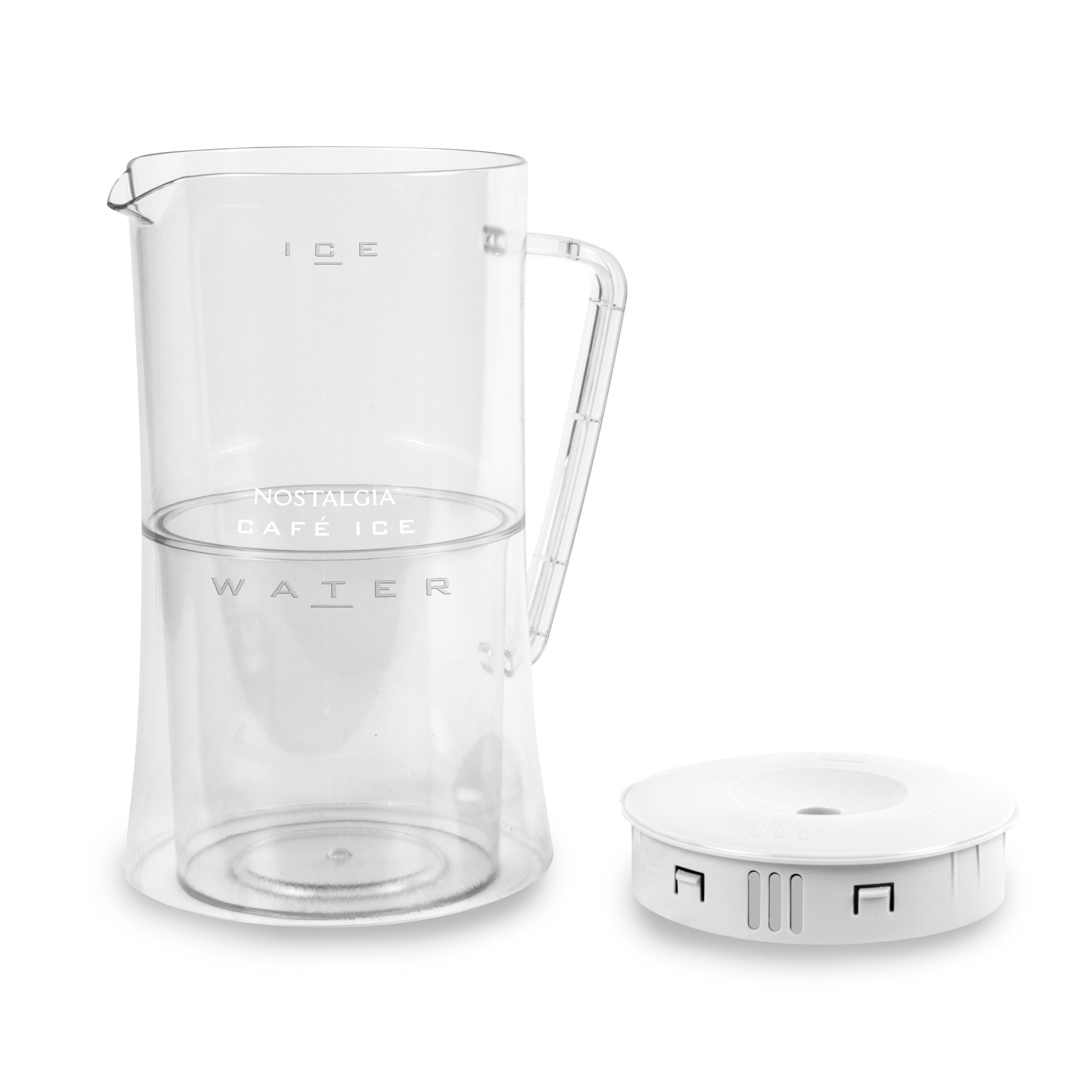 HomeCraft Electric Iced Tea Maker, 3 qt Cold Brew Coffee and Tea Brewer with Plastic Pitcher, White