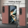 thumbnail image 6 of ELEHOLD for Samsung Galaxy Z Fold 4 Case, Luxury Leather Material with Built-in Screen Protector Full Body Shockproof Protective Case for Samsung Galaxy Z Fold 4 5G 2022, Brown, 6 of 10