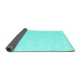 thumbnail image 2 of Ahgly Company Indoor Round Abstract Turquoise Blue Contemporary Area Rugs, 3' Round, 2 of 4