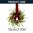 thumbnail image 3 of Christmas Artificial French Style Pine Wreath With Long Bow Rustic Elegant Christmas Wreath for Front Porch Door Window Wall Kitchen Cabinet Indoor Outdoor Decor, 3 of 7