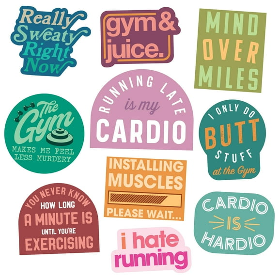 Fitness Sticker Extra Large Stickers for Adults Funny Adhesives with Memes