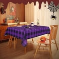 thumbnail image 3 of Halloween Tablecloth, Buffalo Plaid Purple and Black Table Cloth, Checkered Waterproof Tablecloths, Spillproof Tablecover for Dinner Party Decoration, Rectangle 60 x 120 Inch, 3 of 6