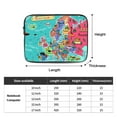 thumbnail image 3 of Cartoon Map of Europe 13 inch Portable Laptop Sleeve Compatible with MacBook Air Notebook Computer Case for Men Women College School Students, 3 of 7