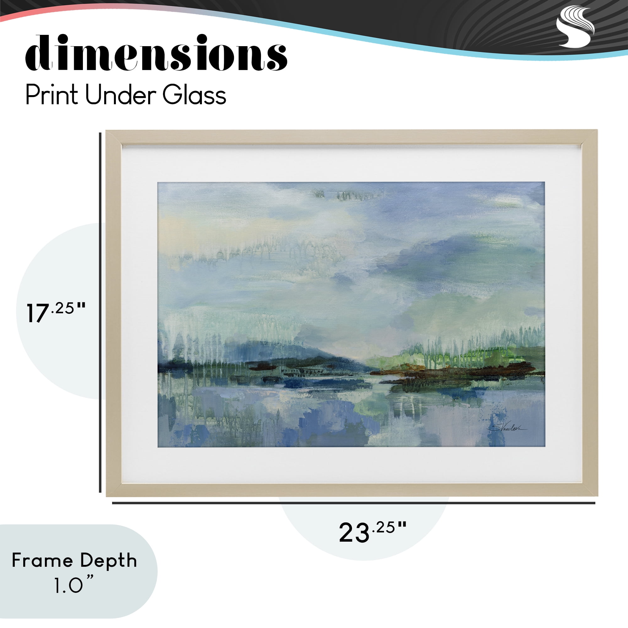 Stupell Industries Rain Over The Lagoon Birch Framed Print Under Glass, design by Silvia Vassileva
