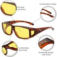 thumbnail image 6 of FEISEDY Men Women Night Driving Glasses Fit over Glasses Anti-Glare Polarized Wrap Yellow Sunglasses Over Glasses B2593, 6 of 11