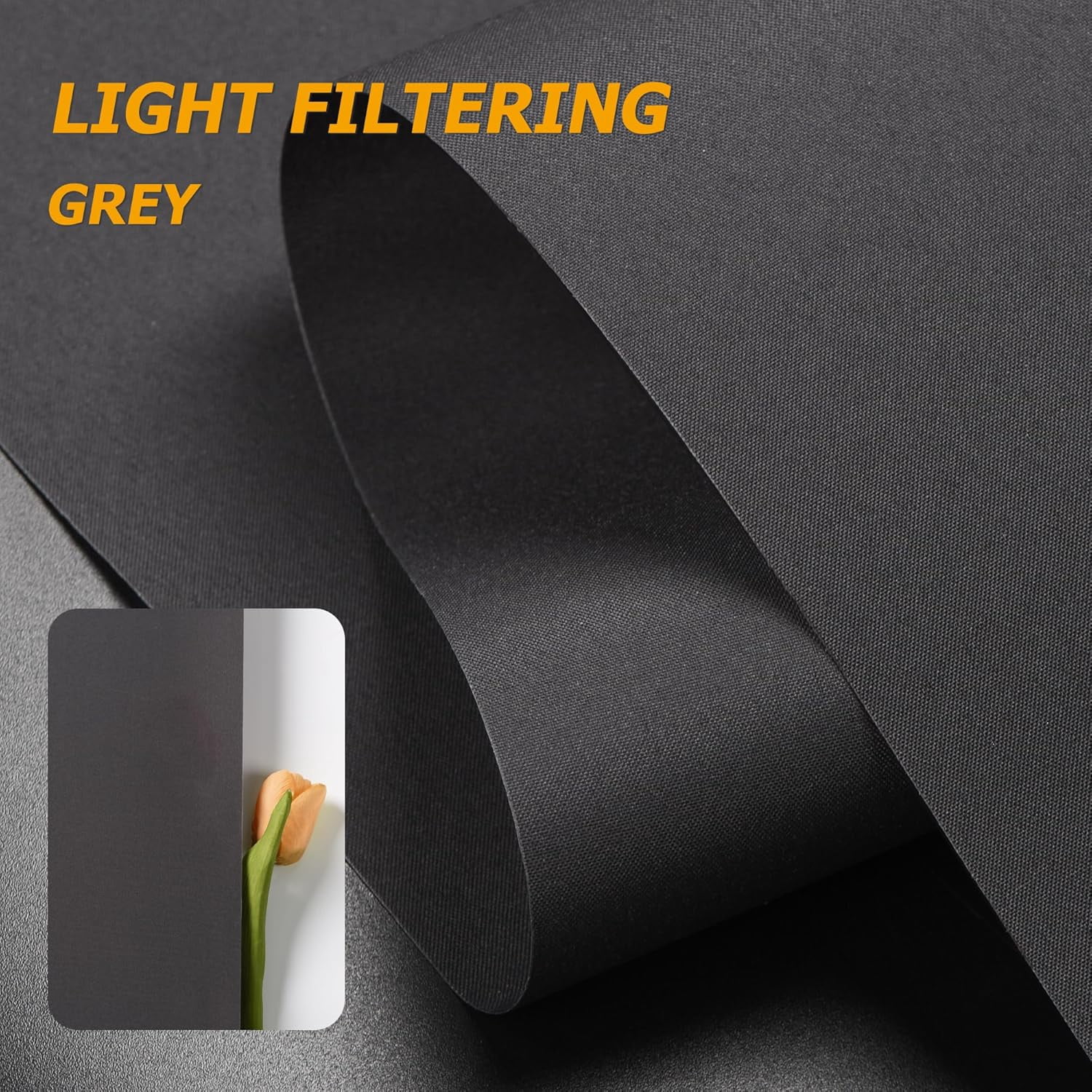 LazBlinds No Tools No Drill Cordless Roller Shades, Light Filtering Roller Blinds for Windows, Thermal Insulated UV Protection Roll Up Window Blinds and Shases, 31'' W x 72'' H, Grey