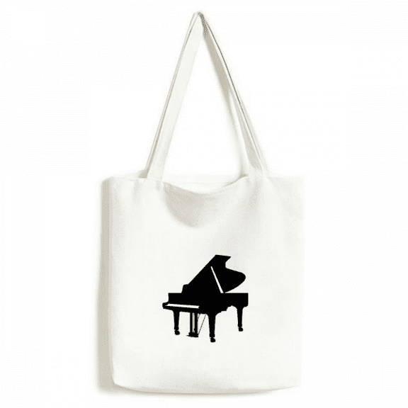 Piano Classical Music Instrument Pattern Tote Canvas Bag Shopping Satchel Casual Handbag