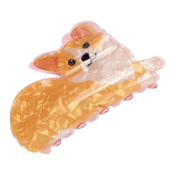 1 Pc Fashion Cute Dog Hair Clips Hairdo Clip for Women 3.54"x1.97"x2.36" Orange