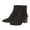Black, variant on Women Comfy Round Closed Toe Ankle Bootis Medium Chunky Heels Booties Classic Zipper Pull On Office Shoes Size 9 Black