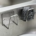 thumbnail image 4 of 304 Stainless Steel Sponge Holder | Self-Adhesive Sink Sponge & Dish Cloth Drying Rack | Kitchen Sink Storage Organizer for Sponges & Brushes, 4 of 7