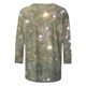 thumbnail image 5 of Heisall Womens Tops 3/4 Sleeve Round Neck Loose Casual Tshirts Striped Print Pullover, 5 of 6