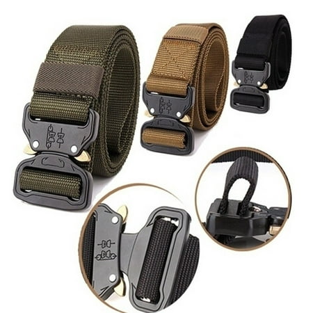 Two Styles Male Luxury Casual Waist Canvas Belts Military Tactical Belt for Men High Quality Straps