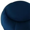 thumbnail image 5 of Posh Living Nicole Miller Zara Modern Velvet Ottoman in Navy Blue/Gold, 5 of 8