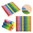 thumbnail image 3 of Wooden Math Learning Board Toy Multiplication Table Educational Building Blocks Toy Number Puzzle Early Learning Toy For Kids Safe Natural Wood Material Color Recognition Toy 11 Oz, 3 of 9