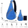 thumbnail image 4 of Sac à Dos Sling Hommes Femmes Sac d'Épaule Respirant Mode Léger Sac de Jour de Randonnée avec Trou d'Écouteurs Caché pour Randonnée Marche Voyage, 4 of 11