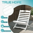 thumbnail image 4 of FODINGHILL Folding Adirondack Xavier Chairs set of 2, HDPE All-Weather Portable Fire-Pit Chair for Outdoor Beach Deck Poolside Garden Patio Porch Fishing, White, 4 of 12