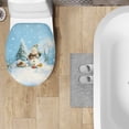 thumbnail image 4 of ZIATUBLE Xmas Snowman Toilet Lid Dust Cover Snowflake Toilet Seat Lid Covers Elongated Toilet Seat Lid Cover Oval Toilet Cover Caps Fits Most Round Elongated and Oblong Lids, 4 of 6