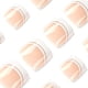thumbnail image 3 of Uñas Postizas para Dedos de los Pies FJSMTOPl con Punta Francesa Brillantes 24 Piezas, 3 of 7