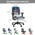 thumbnail image 5 of ZUXONGSY Christmas Snowman Desk Chair Cover 2 Pcs Polyester Rolling Chair Cover Exquisite Chair Protector Easy to Install Backrest Slipcovers Suitable for Most Office Chairs, 5 of 7
