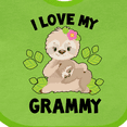 thumbnail image 4 of Inktastic Cute Sloth I Love My Grammy with Green Leaves Boys or Girls Baby Bib, 4 of 4