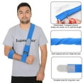 thumbnail image 6 of SupreGear Arm Sling, Adjustable Lightweight Comfortable Shoulder Immobilizer, 71 inch/180cm, Blue, 6 of 8
