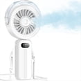 thumbnail image 1 of Ventilador Nebulizador Portátil Potente, 4 Velocidades, Recargable, Pequeño, con Agua Nebulizada, Batería de 4000 MAh, Color ., 1 of 5