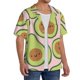 thumbnail image 2 of Balery Cute Avocado Camisa Casual de Manga Corta con Botones para Hombre, Texturizada, Estilo Cubano, para Playa, Verano-X-Large, 2 of 5
