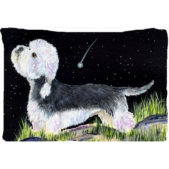 20.5 x 30 in. Starry Night Dandie Dinmont Terrier Moisture Wicking Fabric Standard Pillowcase